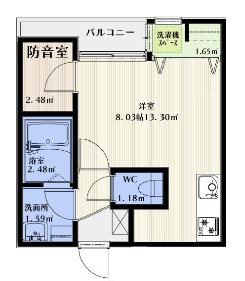 SKリデンテⅣ 202号室 間取り