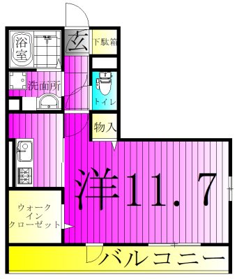 アスタリスク 201号室 間取り