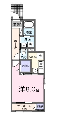 ソレアード参番館 101号室 間取り
