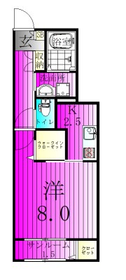 ソレアード参番館 102号室 間取り
