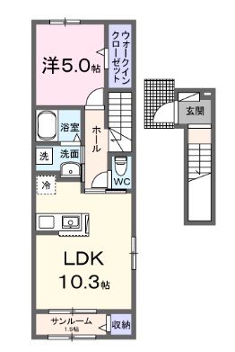 ソレアード参番館 201号室 間取り