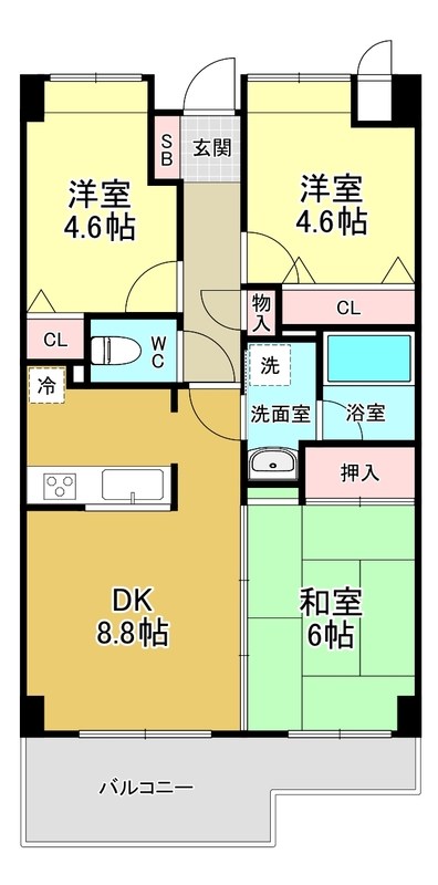 コスモファミリアマンション 間取り図