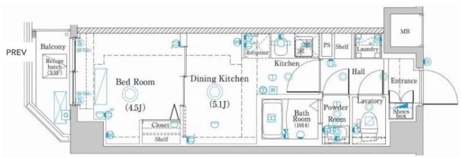 ラフィスタ大師前4 間取り図