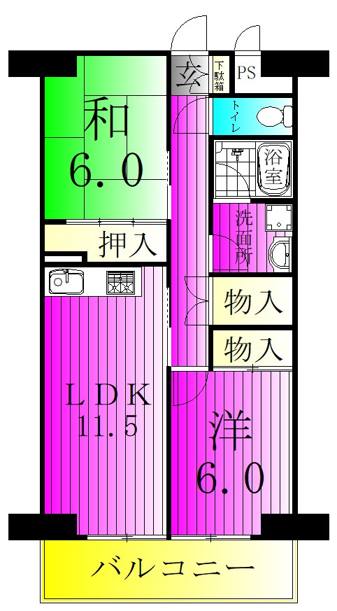 シラカワパレス 406号室 間取り