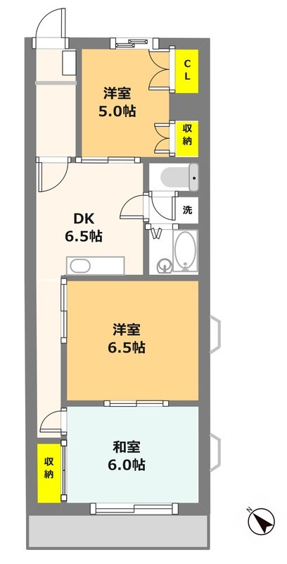 メゾンサンリバー 201号室 間取り