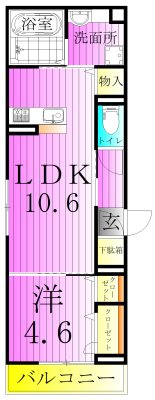 アヴァンス八潮A 間取り図