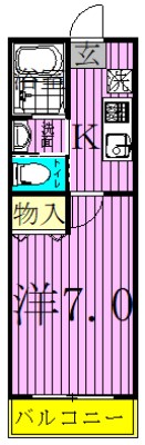 プリムローズ（小青田） 301号室 間取り