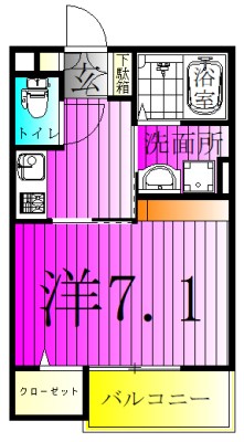 グリーンテラスⅤ 201号室 間取り