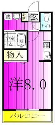 矢切クルーズ 106号室 間取り