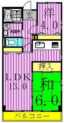 フレール綾瀬２ 間取り図