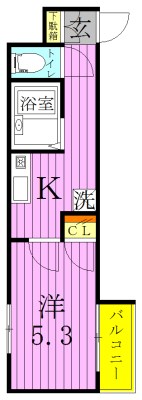 アーベインテラス千住緑町　Ｂ棟 間取り図