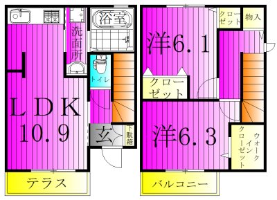 RegaloB 102号室 間取り