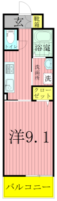セントラルパークウッズ 905号室 間取り