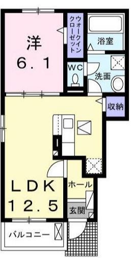カムラコート 101号室 間取り