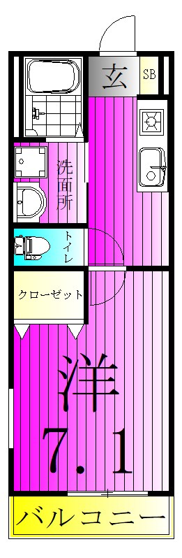 レジデンス向小金 201号室 間取り