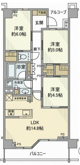 エクセレントシティ新松戸 ６号室 間取り