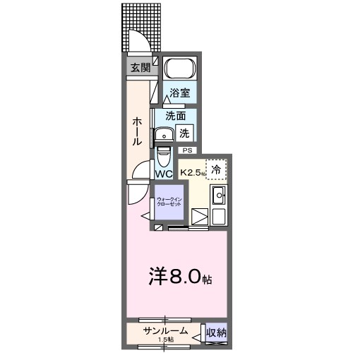 ソレアード弐番館 102号室 間取り