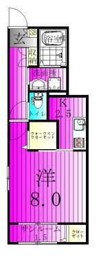 ソレアード弐番館 103号室 間取り