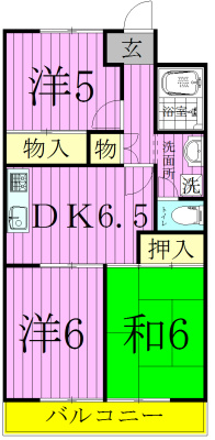 グレース松戸Ⅲ 101号室 間取り