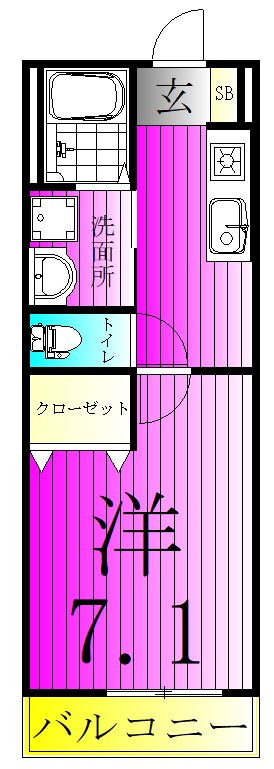 レジデンス向小金 204号室 間取り