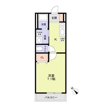 レジデンス向小金 205号室 間取り