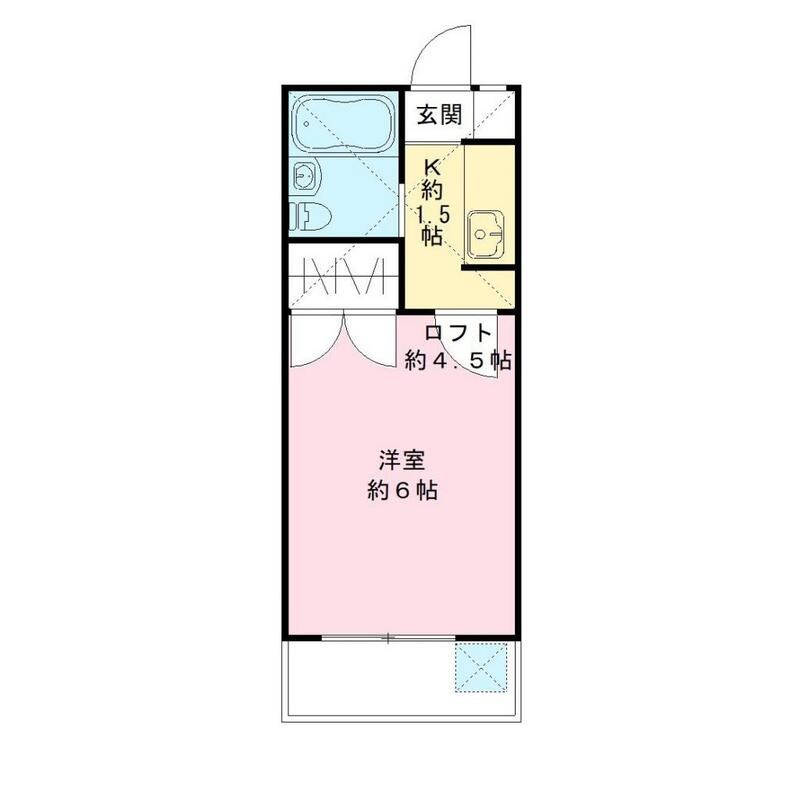 メゾン鎌ケ谷　B棟 102号室 間取り