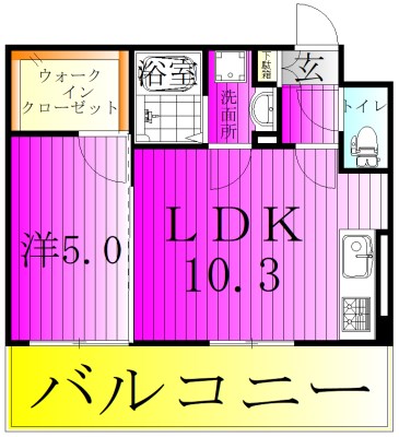 コネクトパークヒルズ南初富 402号室 間取り
