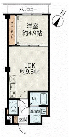 コネクトパークヒルズ南初富 303号室 間取り