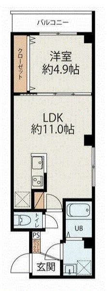 コネクトパークヒルズ南初富 404号室 間取り