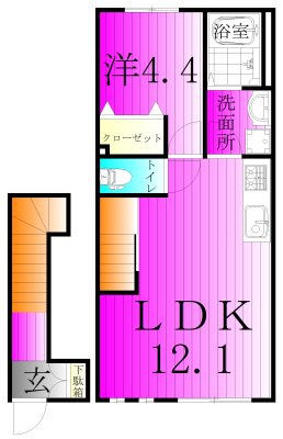 ジャンシアヌ 203号室 間取り