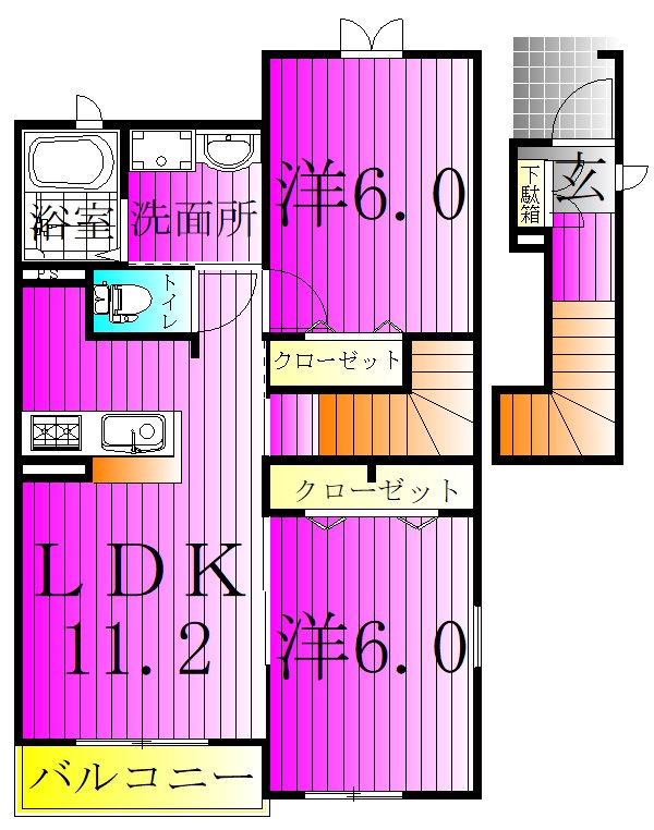 セレーノⅡ 203号室 間取り