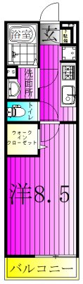 リブリ・南柏 205号室 間取り