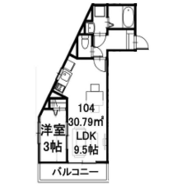 ＬｏｔｕｓＧｒａｎＭａｔｓｕｄｏ（ロータスグラン松戸） 104号室 間取り