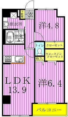 パークサイドアベニュー 403号室 間取り