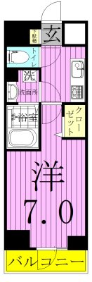 N-stage　Matsudo 408号室 間取り