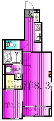 チェリー　クローバー 101号室 間取り
