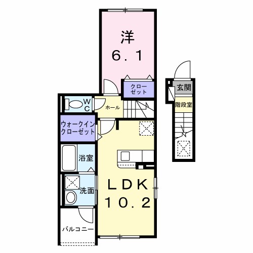 チェリー　クローバー 201号室 間取り
