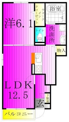 サンリット（ＳＵＮＬＩＴ） 101号室 間取り