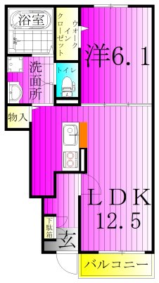 サンリット（ＳＵＮＬＩＴ） 102号室 間取り