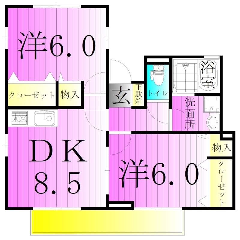 ソレイユ 間取り図