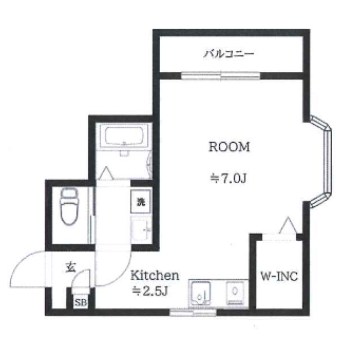 ベルメゾン一番街 202号室 間取り