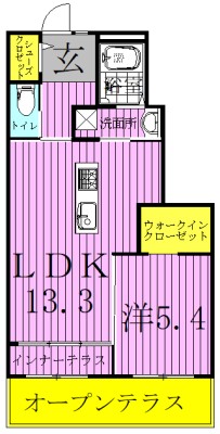 ファインシア 103号室 間取り