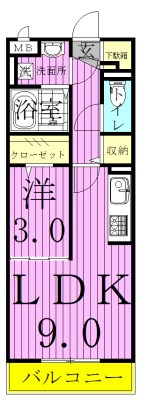 メルヴェーユ 305号室 間取り