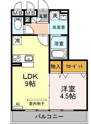 イースト・コート 206号室 間取り
