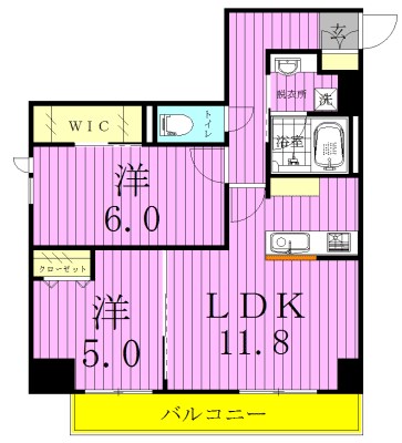 フェリス　コート 407号室 間取り