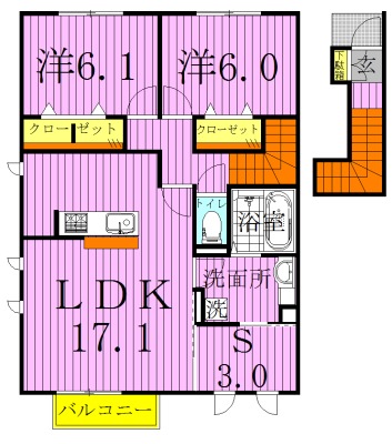 フォレステージ　イーストC 201号室 間取り
