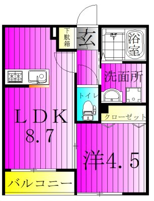ユーフラッツ 202号室 間取り