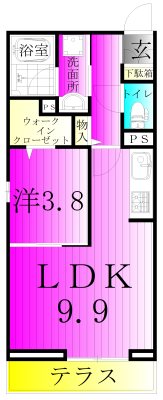 コニフェールⅠ 105号室 間取り