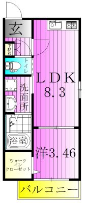 シエルドール南柏 201号室 間取り
