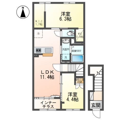 ヴェントヒルズ 203号室 間取り